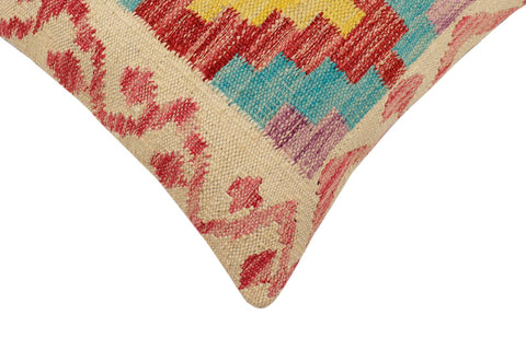 handmade Traditional Pillow Beige Red Hand-Woven SQUARE 100% WOOL Hand woven turkish pillow2 x 2