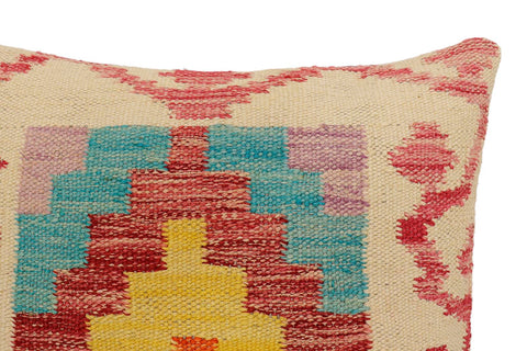 handmade Traditional Pillow Beige Red Hand-Woven SQUARE 100% WOOL Hand woven turkish pillow2 x 2