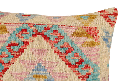 handmade Traditional Pillow Beige Red Hand-Woven SQUARE 100% WOOL Hand woven turkish pillow2 x 2