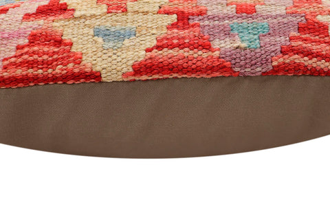 handmade Traditional Pillow Red Blue Hand-Woven SQUARE 100% WOOL Hand woven turkish pillow2 x 2