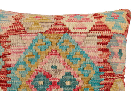 handmade Traditional Pillow Red Blue Hand-Woven SQUARE 100% WOOL Hand woven turkish pillow2 x 2