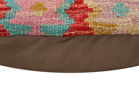 handmade Traditional Pillow Rust Blue Hand-Woven SQUARE 100% WOOL Hand woven turkish pillow2 x 2