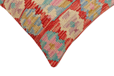 handmade Traditional Pillow Rust Blue Hand-Woven SQUARE 100% WOOL Hand woven turkish pillow2 x 2