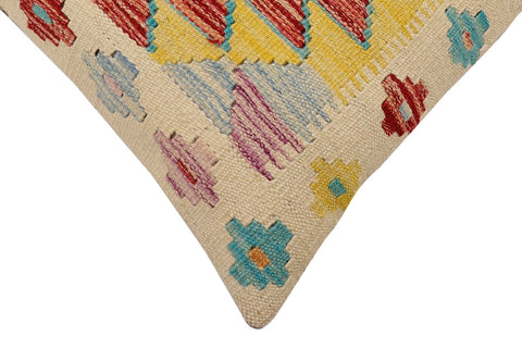 handmade Traditional Pillow Beige Rust Hand-Woven SQUARE 100% WOOL Hand woven turkish pillow2 x 2