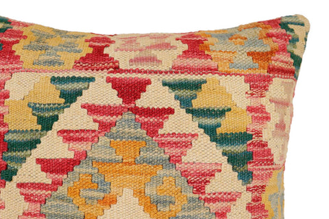 handmade Traditional Pillow Red Rust Hand-Woven SQUARE 100% WOOL Hand woven turkish pillow2 x 2