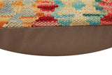 handmade Traditional Pillow Red Rust Hand-Woven SQUARE 100% WOOL Hand woven turkish pillow2' x 2'