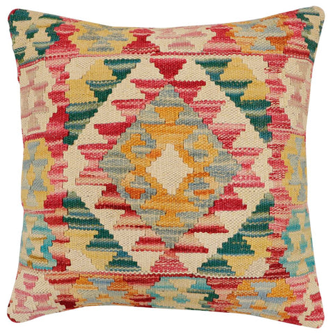 handmade Traditional Pillow Red Rust Hand-Woven SQUARE 100% WOOL Hand woven turkish pillow2 x 2