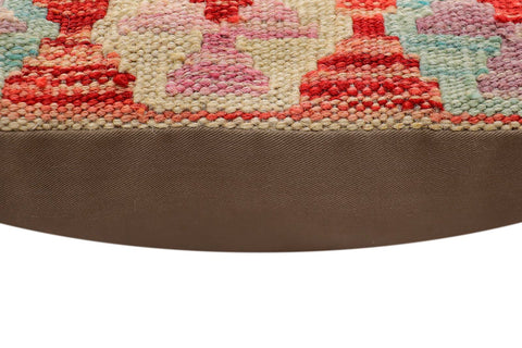 handmade Traditional Pillow Rust Blue Hand-Woven SQUARE 100% WOOL Hand woven turkish pillow2 x 2