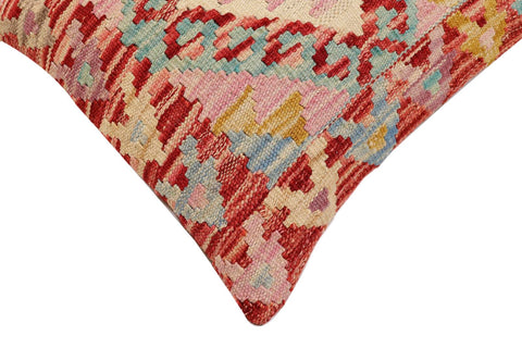 handmade Traditional Pillow Rust Blue Hand-Woven SQUARE 100% WOOL Hand woven turkish pillow2 x 2