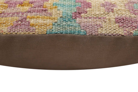 handmade Traditional Pillow Rust Blue Hand-Woven SQUARE 100% WOOL Hand woven turkish pillow2 x 2