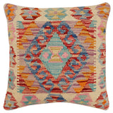 Rustic Caballer Turkish Hand-Woven Kilim Pillow