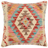 Rustic Cade Turkish Hand-Woven Kilim Pillow
