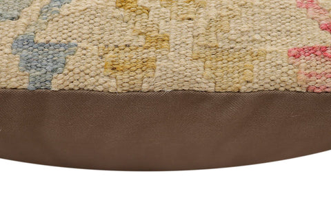 handmade Traditional Pillow Rust Blue Hand-Woven SQUARE 100% WOOL  Hand woven turkish pillow  2 x 2