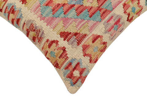 handmade Traditional Pillow Rust Blue Hand-Woven SQUARE 100% WOOL Hand woven turkish pillow2 x 2