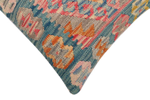handmade Traditional Pillow Green Blue Hand-Woven SQUARE 100% WOOL Hand woven turkish pillow2 x 2