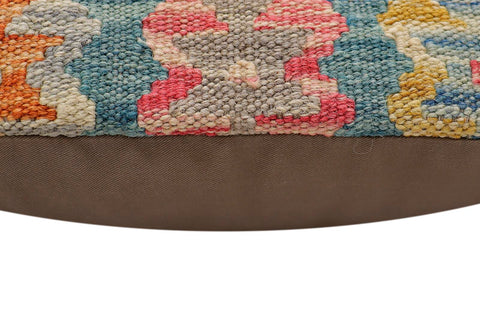 handmade Traditional Pillow Green Blue Hand-Woven SQUARE 100% WOOL Hand woven turkish pillow2 x 2