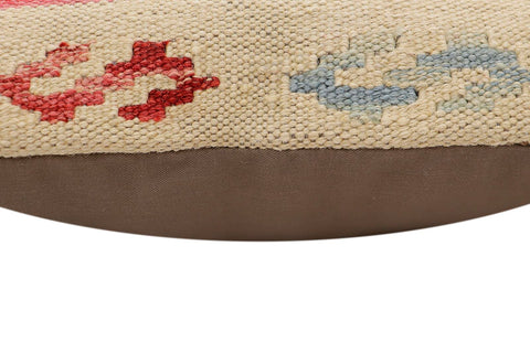 handmade Traditional Pillow Beige Pink Hand-Woven SQUARE 100% WOOL Hand woven turkish pillow2 x 2
