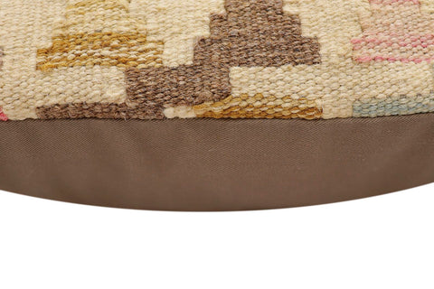 handmade Traditional Pillow Beige Blue Hand-Woven SQUARE 100% WOOL Hand woven turkish pillow2 x 2
