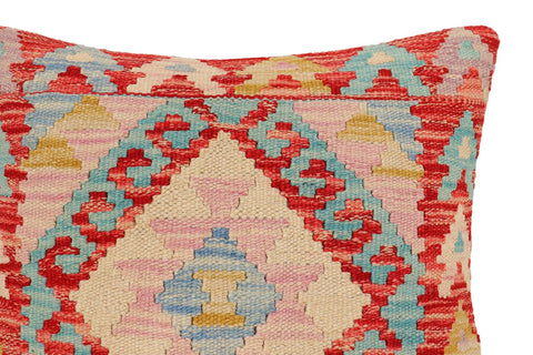 handmade Traditional Pillow Red Beige Hand-Woven SQUARE 100% WOOL Hand woven turkish pillow2 x 2
