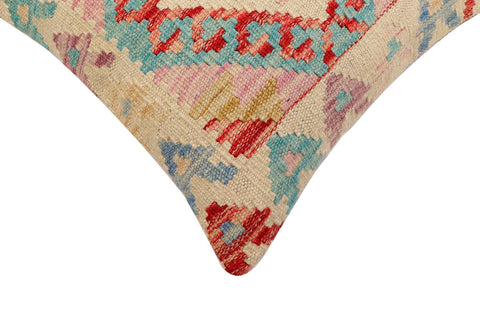 handmade Traditional Pillow Beige Red Hand-Woven SQUARE 100% WOOL Hand woven turkish pillow2 x 2