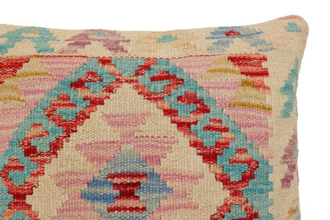 handmade Traditional Pillow Beige Red Hand-Woven SQUARE 100% WOOL Hand woven turkish pillow2 x 2