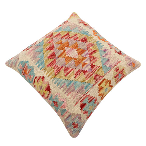 handmade Traditional Pillow Beige Red Hand-Woven SQUARE 100% WOOL Hand woven turkish pillow2 x 2