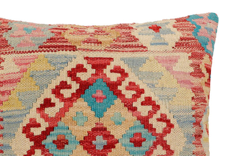handmade Traditional Pillow Red Beige Hand-Woven SQUARE 100% WOOL Hand woven turkish pillow2 x 2