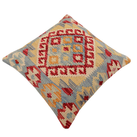 handmade Traditional Pillow Red Beige Hand-Woven SQUARE 100% WOOL Hand woven turkish pillow2 x 2