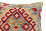 handmade Traditional Pillow Red Beige Hand-Woven SQUARE 100% WOOL Hand woven turkish pillow2' x 2'
