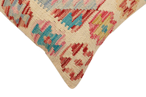 handmade Traditional Pillow Beige Red Hand-Woven SQUARE 100% WOOL Hand woven turkish pillow2 x 2