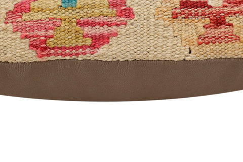 handmade Traditional Pillow Beige Red Hand-Woven SQUARE 100% WOOL Hand woven turkish pillow2 x 2