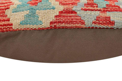 handmade Traditional Pillow Red Blue Hand-Woven SQUARE 100% WOOL Hand woven turkish pillow2 x 2
