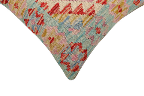 handmade Traditional Pillow Blue Rust Hand-Woven SQUARE 100% WOOL Hand woven turkish pillow2 x 2
