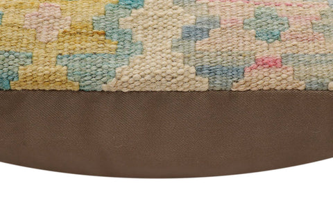 handmade Traditional Pillow Beige Blue Hand-Woven SQUARE 100% WOOL Hand woven turkish pillow2 x 2