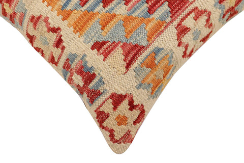 handmade Traditional Pillow Rust Blue Hand-Woven SQUARE 100% WOOL  Hand woven turkish pillow  2 x 2