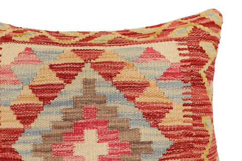 handmade Traditional Pillow Rust Beige Hand-Woven SQUARE 100% WOOL Hand woven turkish pillow2 x 2