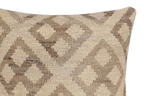handmade Traditional Pillow Beige Tan Hand-Woven SQUARE 100% WOOL Hand woven turkish pillow2 x 2