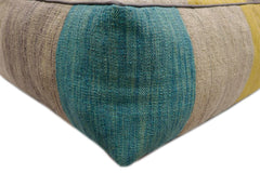 handmade Modern Floor Cushion Gray Gray Hand-made SQUARE 100% WOOL Floor Cushion Floor Pillow