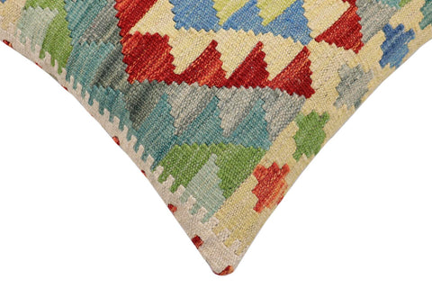 handmade Traditional Pillow Rust Blue Hand-Woven SQUARE 100% WOOL Hand woven turkish pillow2 x 2