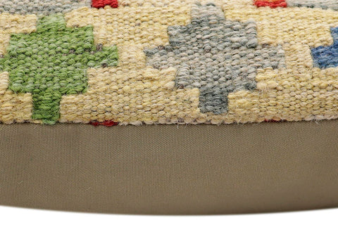 handmade Traditional Pillow Rust Blue Hand-Woven SQUARE 100% WOOL Hand woven turkish pillow2 x 2