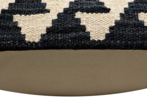 handmade Traditional Pillow Blue Rust Hand-Woven SQUARE 100% WOOL Hand woven turkish pillow2 x 2