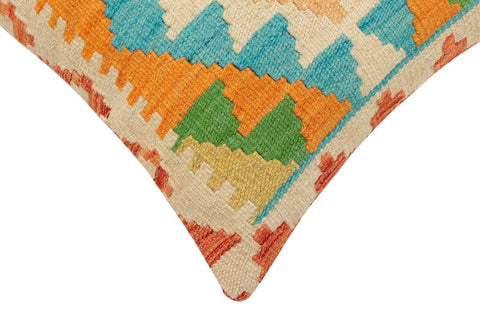 handmade Traditional Pillow Rust Blue Hand-Woven SQUARE 100% WOOL Hand woven turkish pillow2 x 2