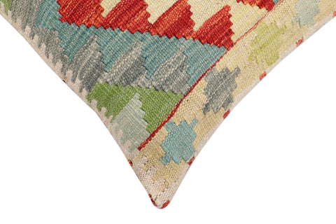 handmade Traditional Pillow Rust Blue Hand-Woven SQUARE 100% WOOL Hand woven turkish pillow2 x 2