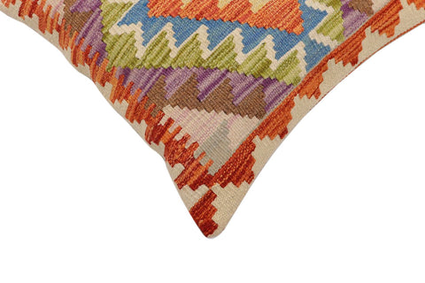 handmade Traditional Pillow Rust Blue Hand-Woven SQUARE 100% WOOL Hand woven turkish pillow2 x 2