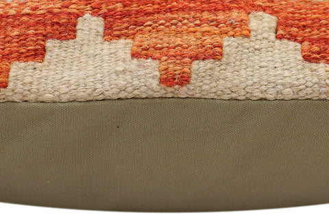 handmade Traditional Pillow Rust Blue Hand-Woven SQUARE 100% WOOL Hand woven turkish pillow2 x 2