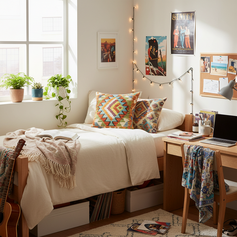 Tribal Turkish Willian hand-woven kilim pillow - 18 x 18