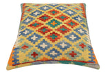 handmade Traditional Pillow Gold Rust Hand-Woven SQUARE 100% WOOL Hand woven turkish pillow2' x 2'