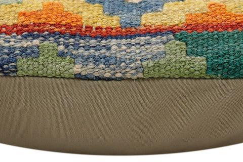handmade Traditional Pillow Gold Rust Hand-Woven SQUARE 100% WOOL Hand woven turkish pillow2 x 2