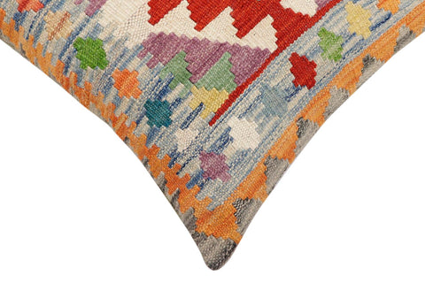 handmade Traditional Pillow Rust Blue Hand-Woven SQUARE 100% WOOL Hand woven turkish pillow2 x 2