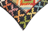 handmade Traditional Pillow Black Rust Hand-Woven SQUARE 100% WOOL Hand woven turkish pillow2' x 2'